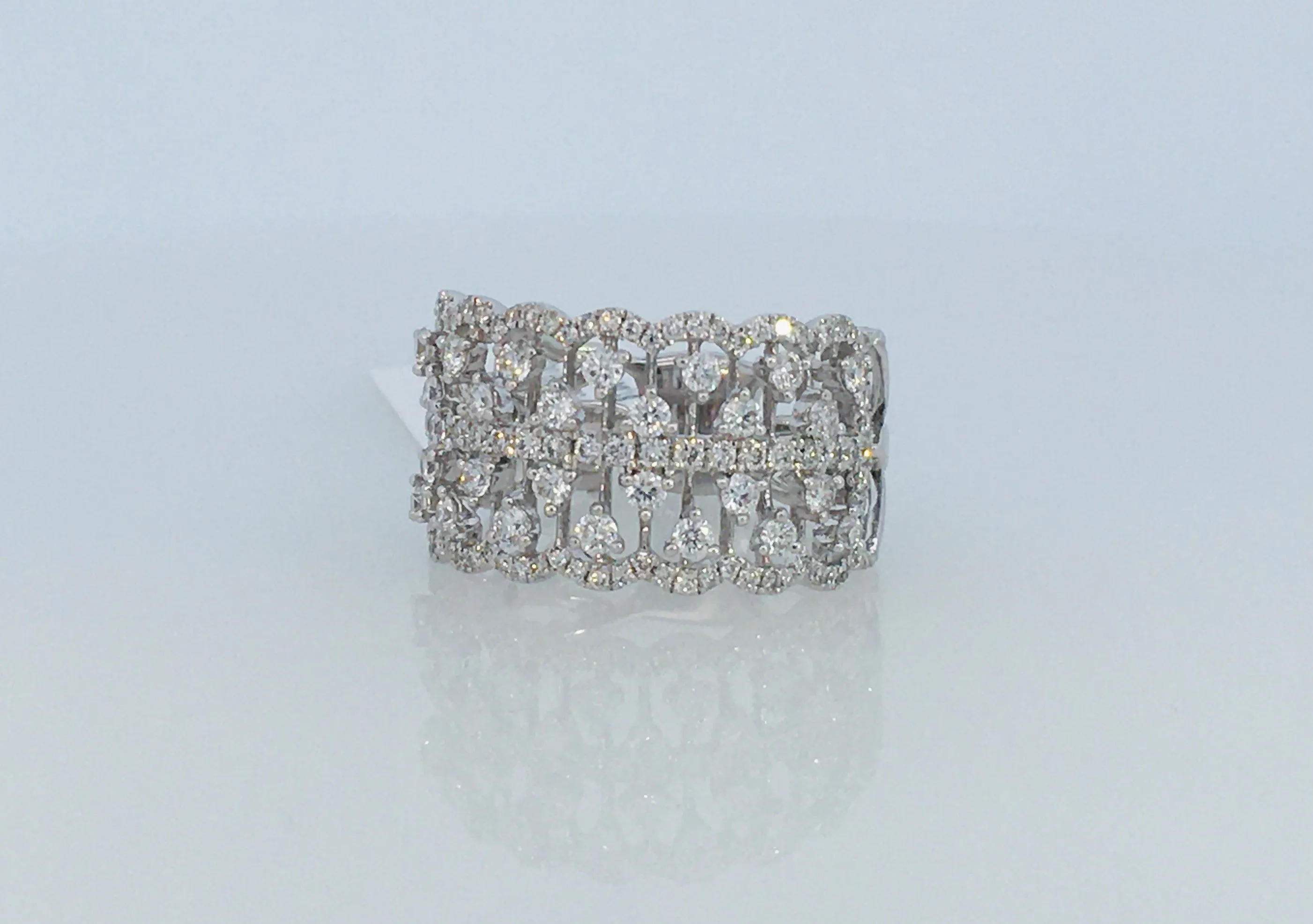 14K White Gold 1.10ct. Diamond Fashion Ring