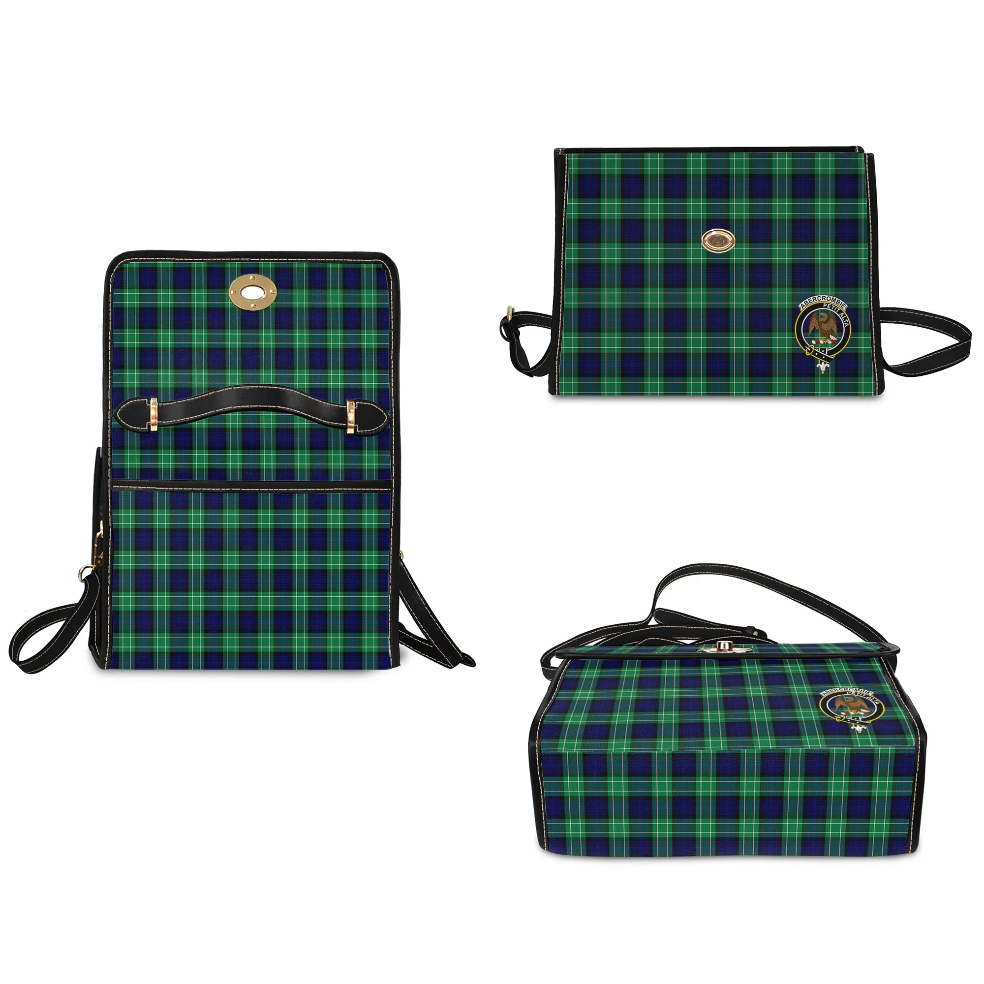 Abercrombie Tartan Waterproof Canvas Bag with Family Crest