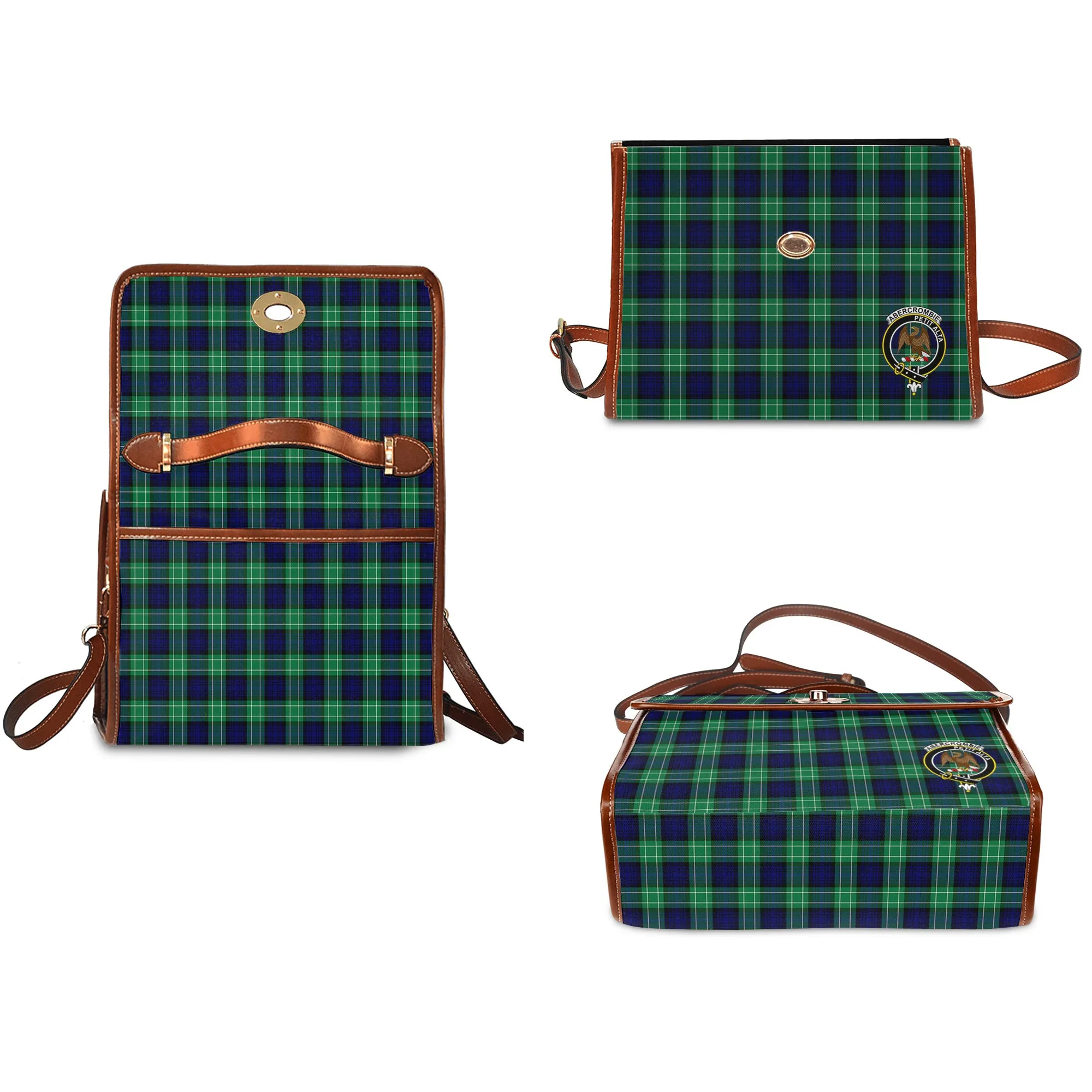 Abercrombie Tartan Waterproof Canvas Bag with Family Crest