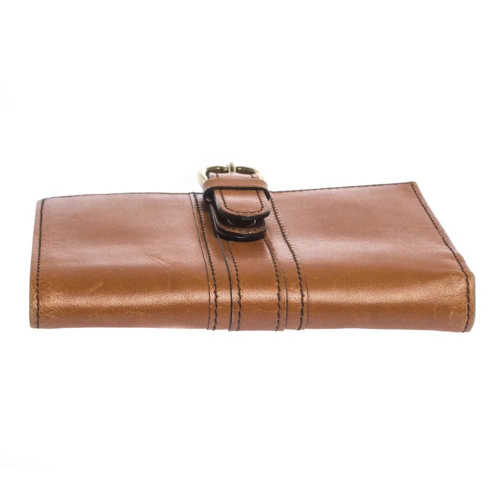 AIGNER Tan Leather Compact Wallet