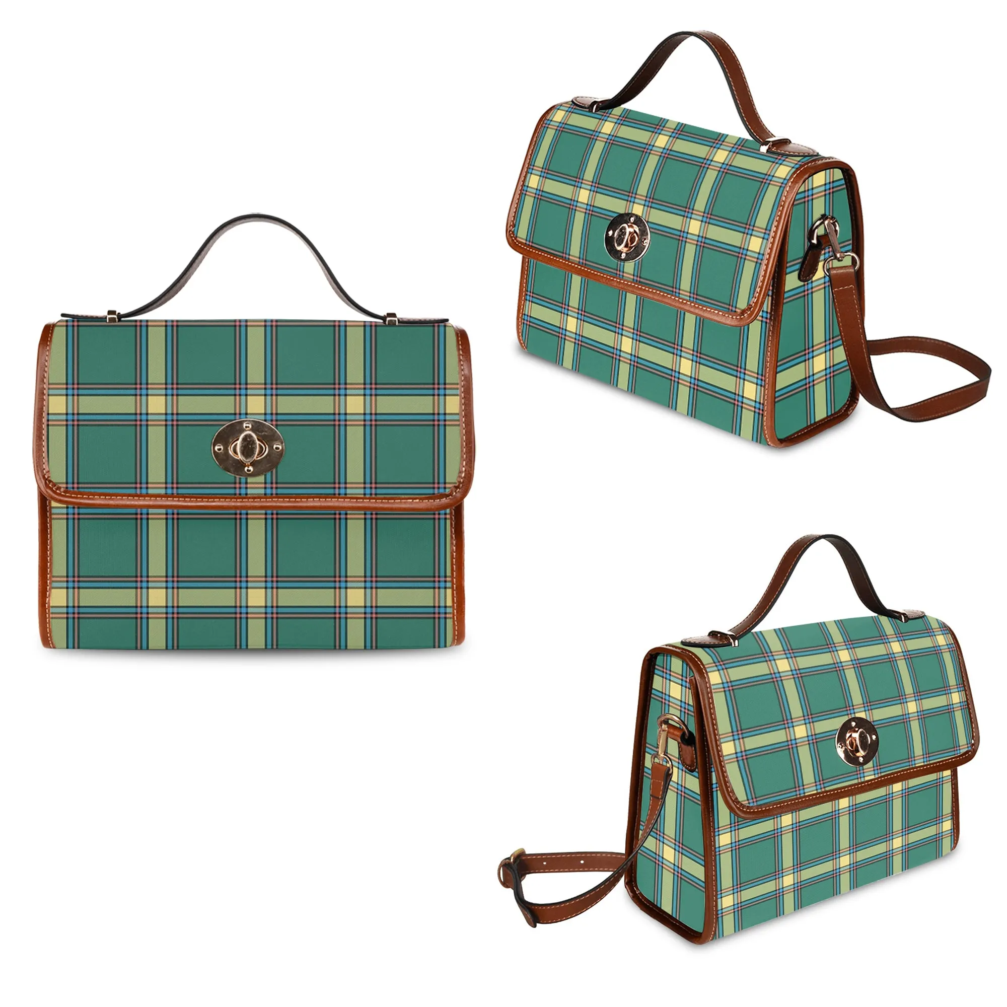 Alberta Province Canada Tartan Waterproof Canvas Bag