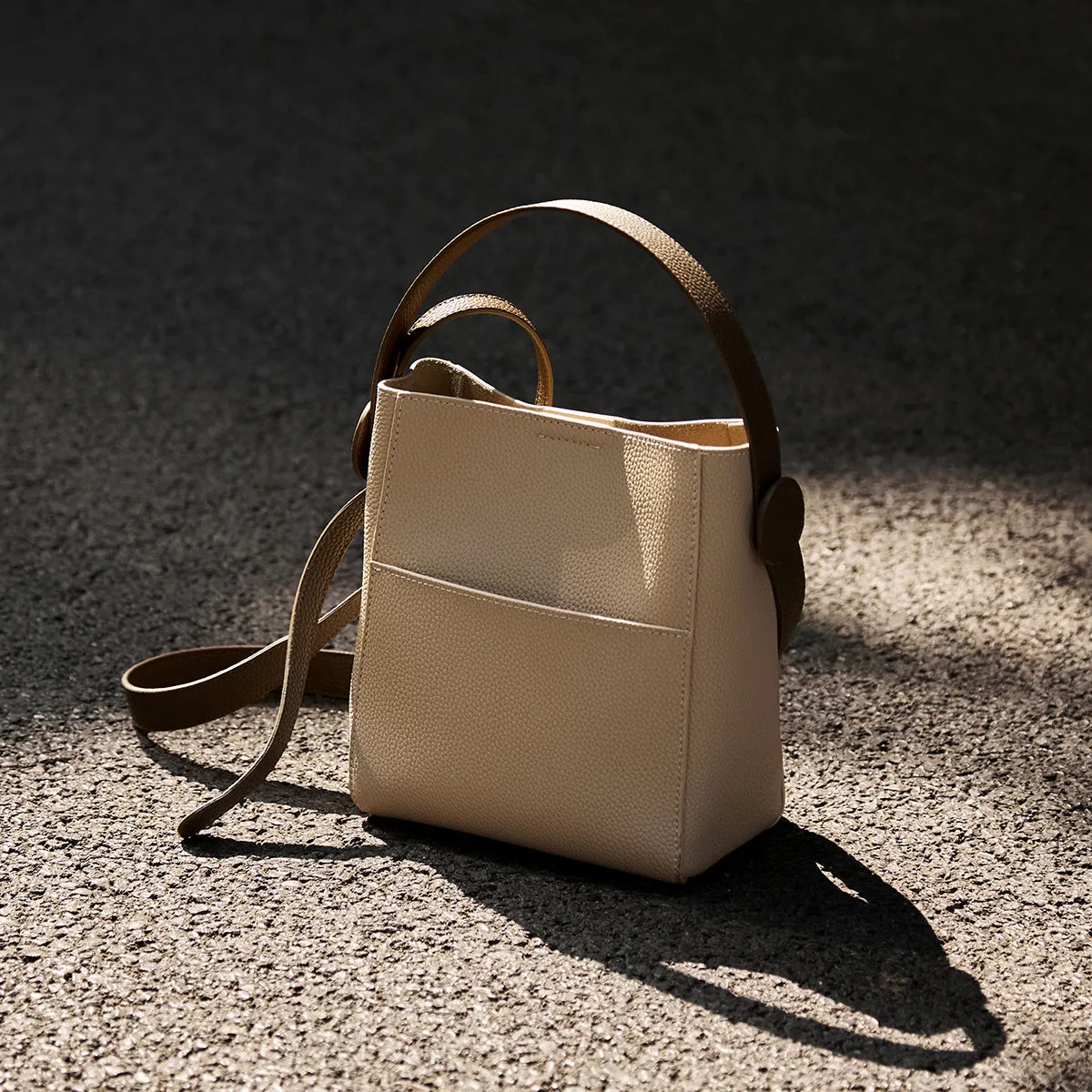 Alexa Daily Leather Bucket Bag