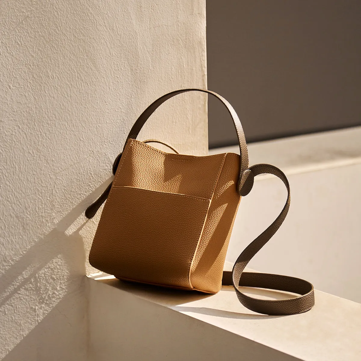 Alexa Daily Leather Bucket Bag