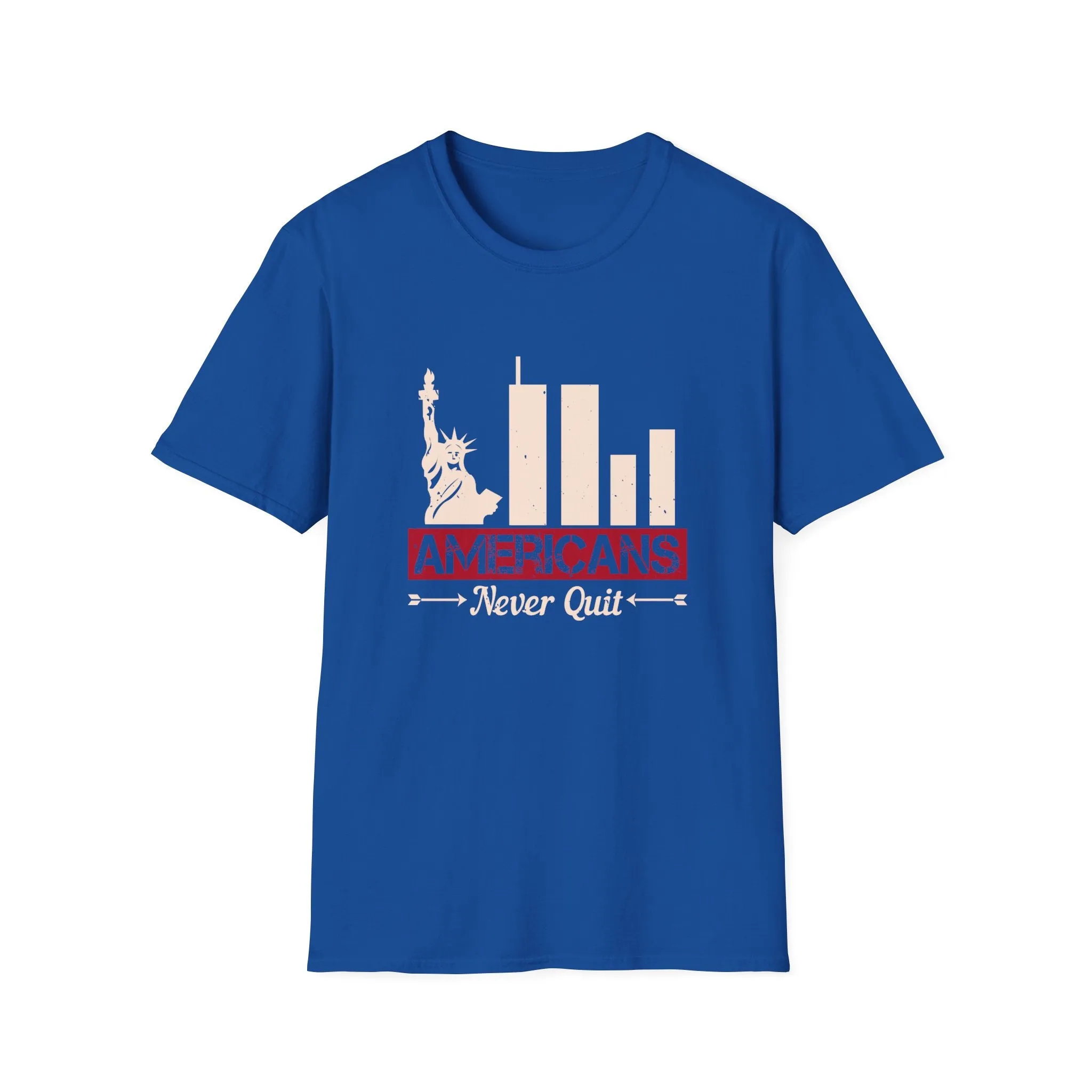 Americans Never Quit, Men's Lightweight Fashion Tee