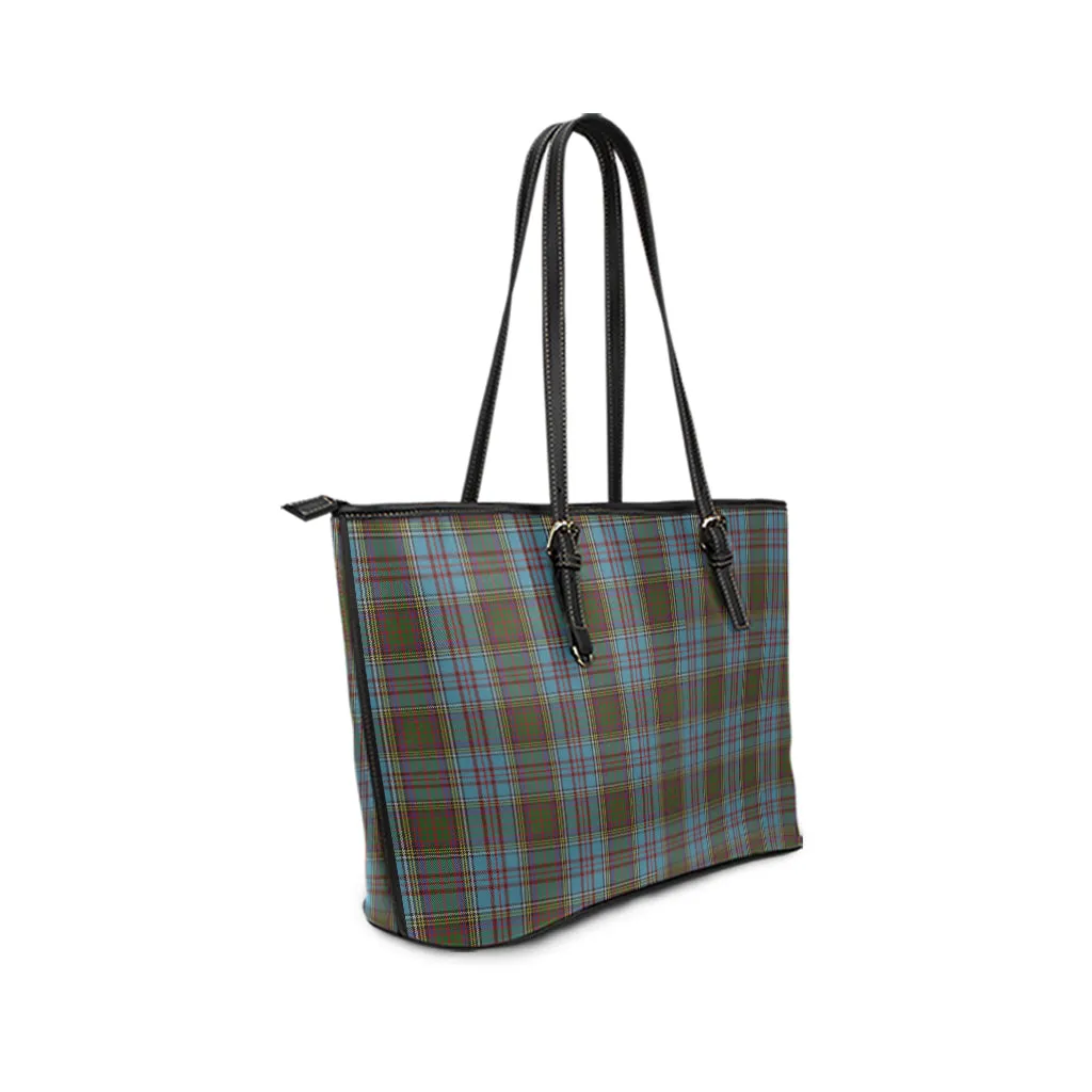 Anderson Tartan Leather Tote Bag