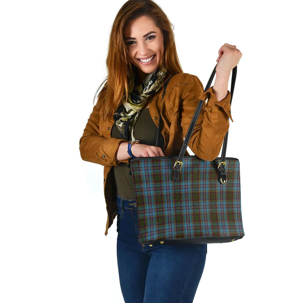 Anderson Tartan Leather Tote Bag