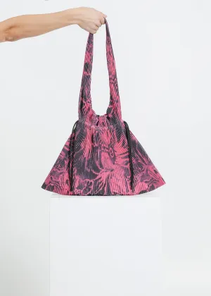 ASH PLEAT TOTE / MAGENTA-BLACK