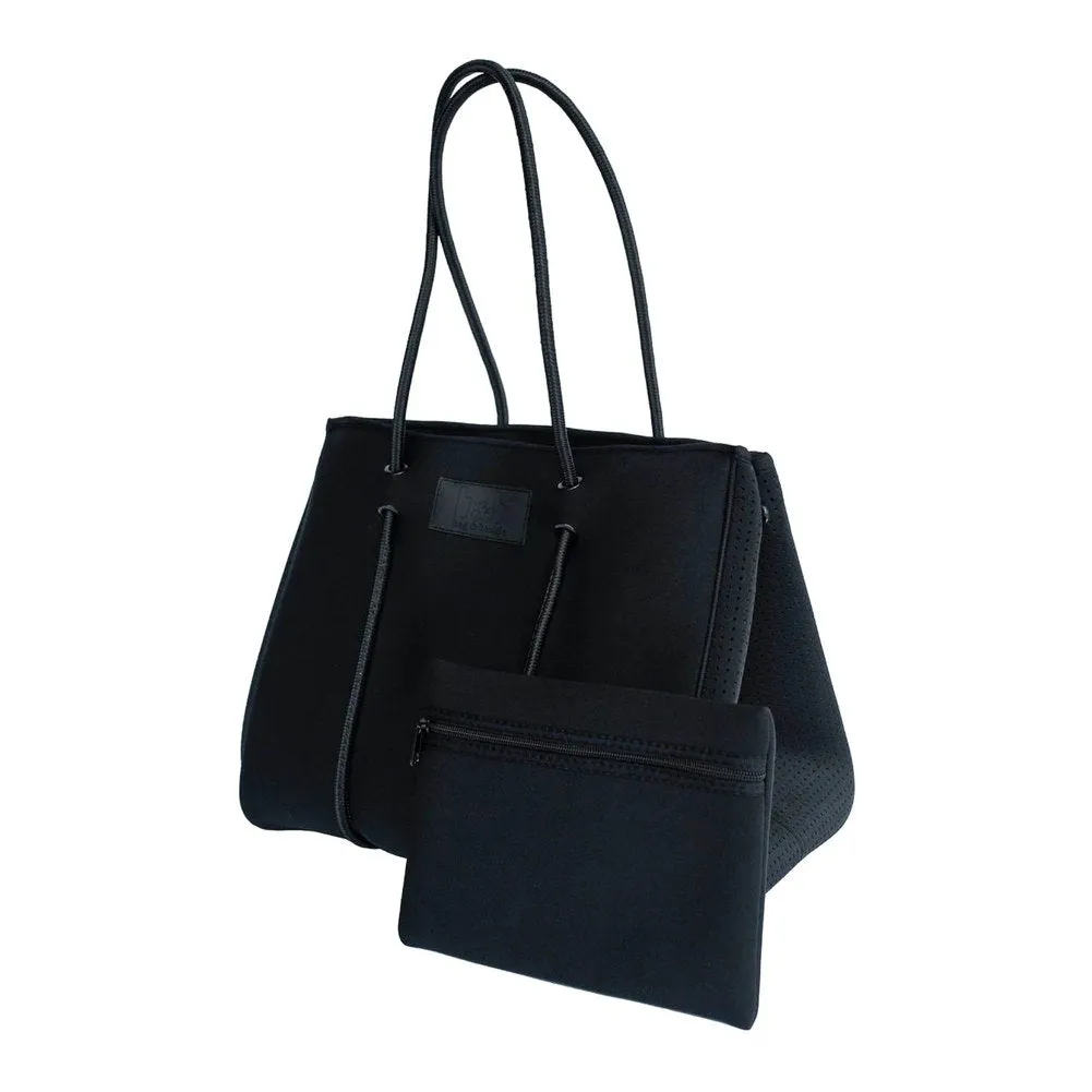 Luxurious Midnight Black Zipper Tote Diaper Bag by Bag and Bougie