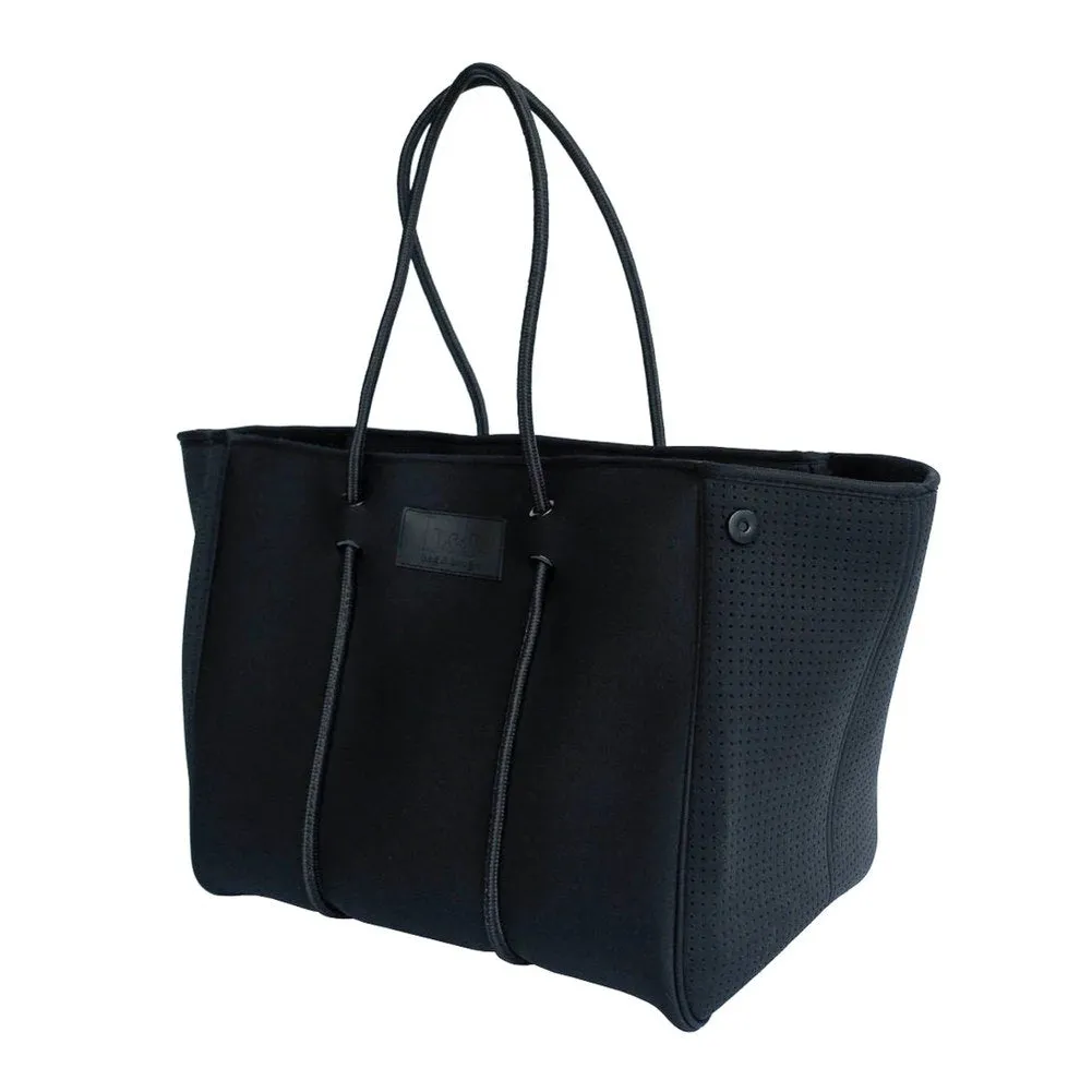 Luxurious Midnight Black Zipper Tote Diaper Bag by Bag and Bougie