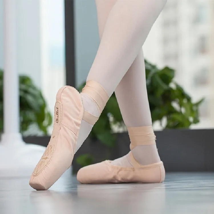 Ballet Lace Pointe Shoes Professional Flat Dance Shoes, Size: 44(Canvas)