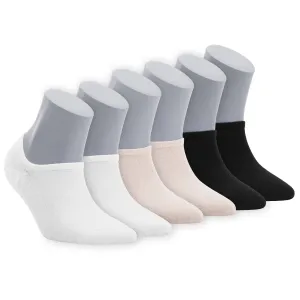 Bambooven Women's Premium Ultra Soft Bamboo No Show Casual Socks, 6pk.-553