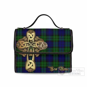 Bannatyne Tartan Waterproof Canvas Bag Golden Thistle Celtic Cross Style