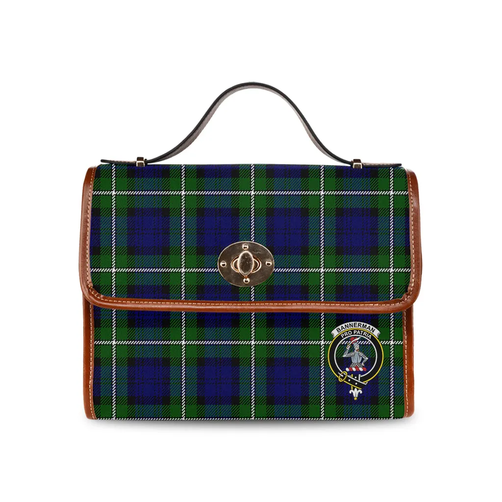 Bannerman Tartan Waterproof Canvas Bag with Family Crest