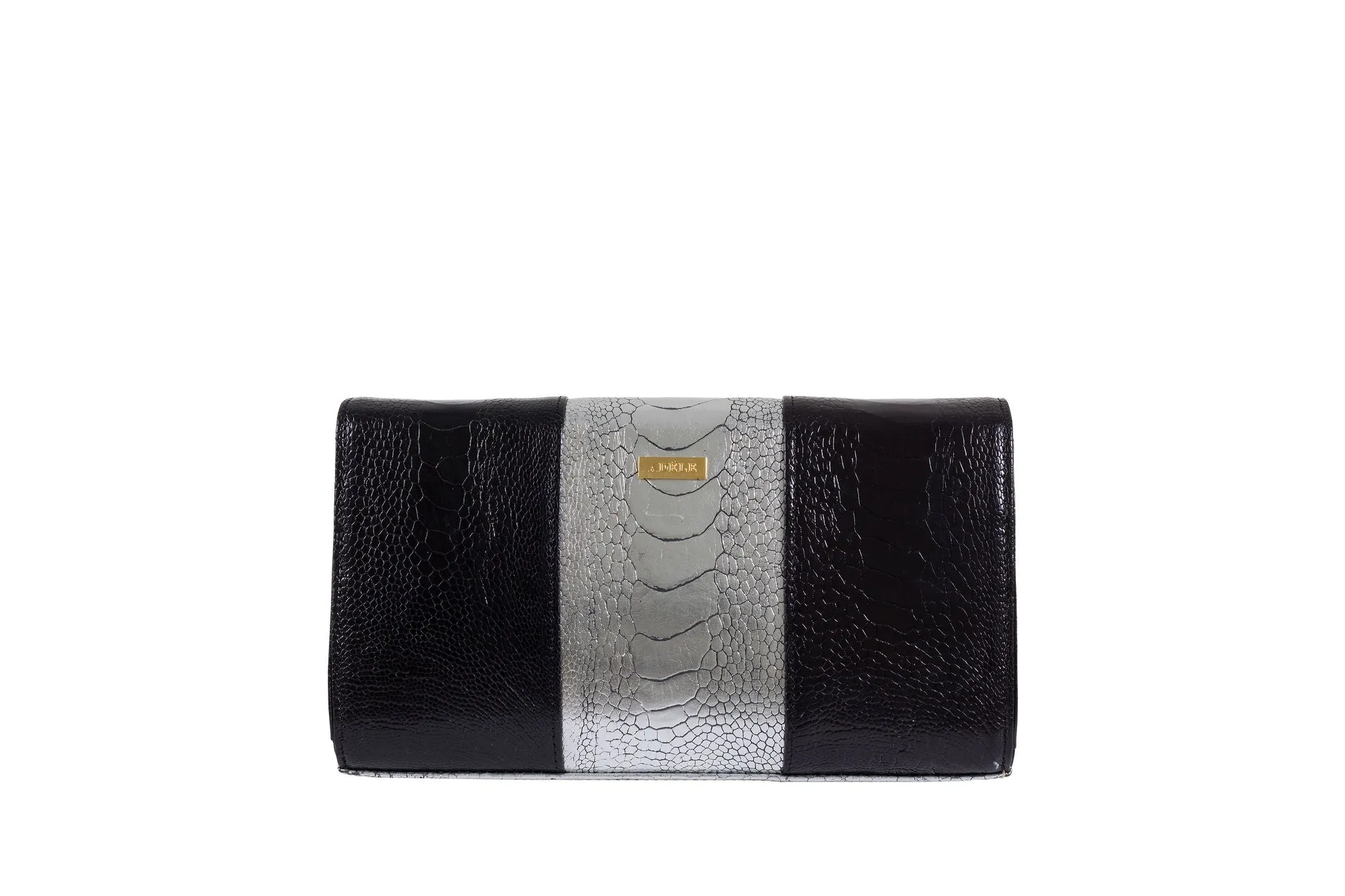 BEA - OSTRICH SHIN LEATHER CLUTCH BAG