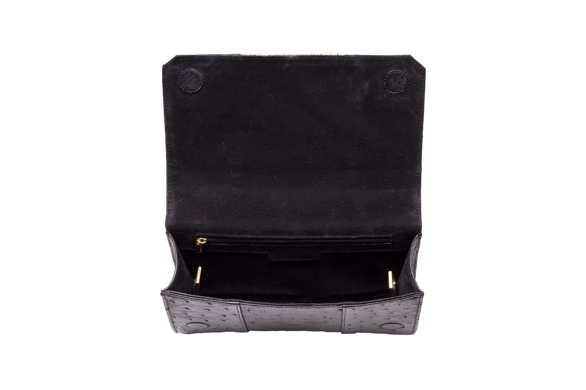 Belinda  - Ostrich & African Python Leather Clutch bag