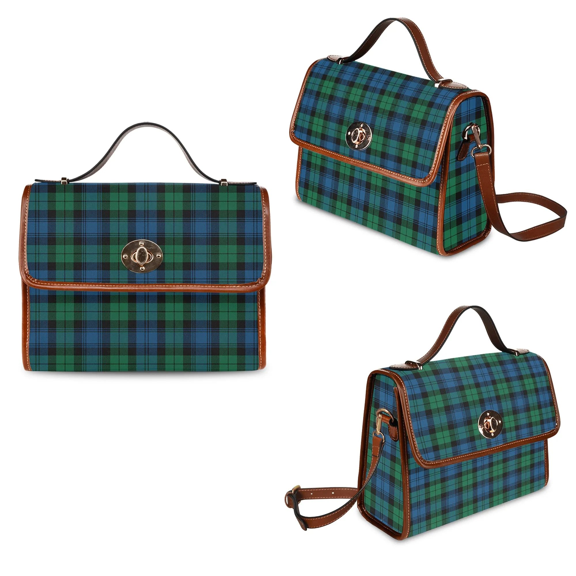 Black Watch Ancient Tartan Waterproof Canvas Bag