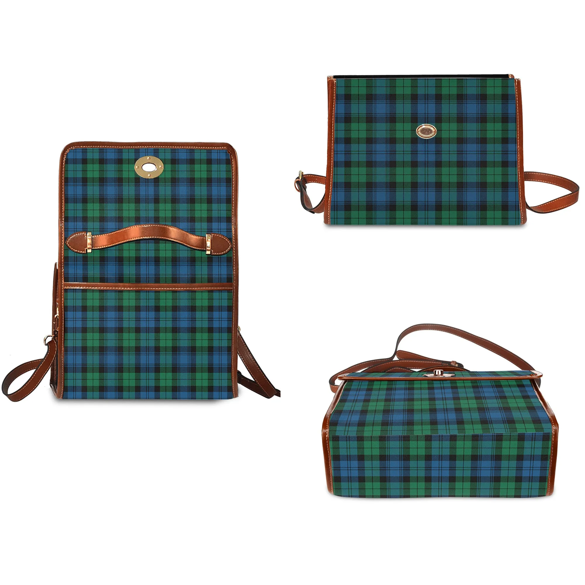 Black Watch Ancient Tartan Waterproof Canvas Bag