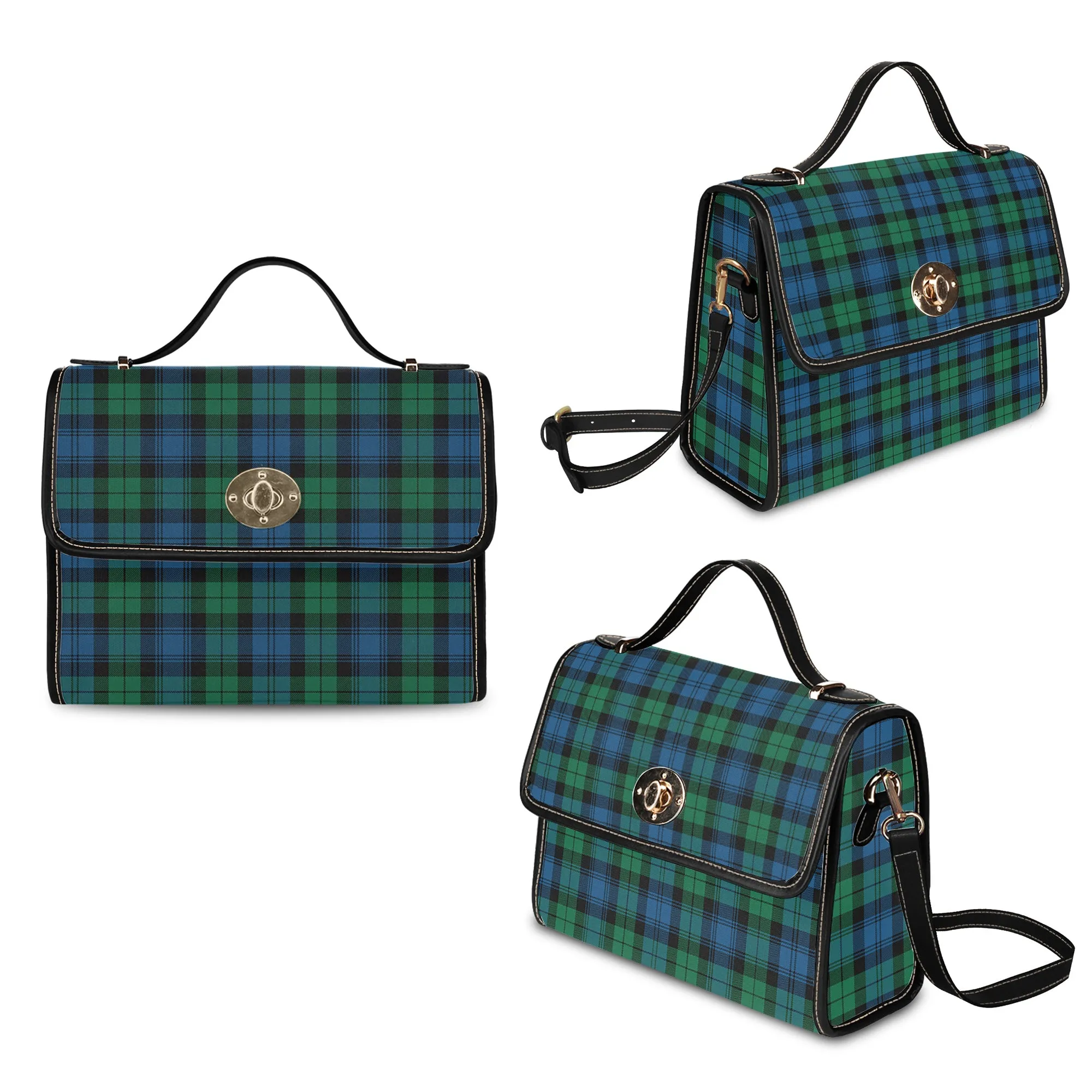 Black Watch Ancient Tartan Waterproof Canvas Bag