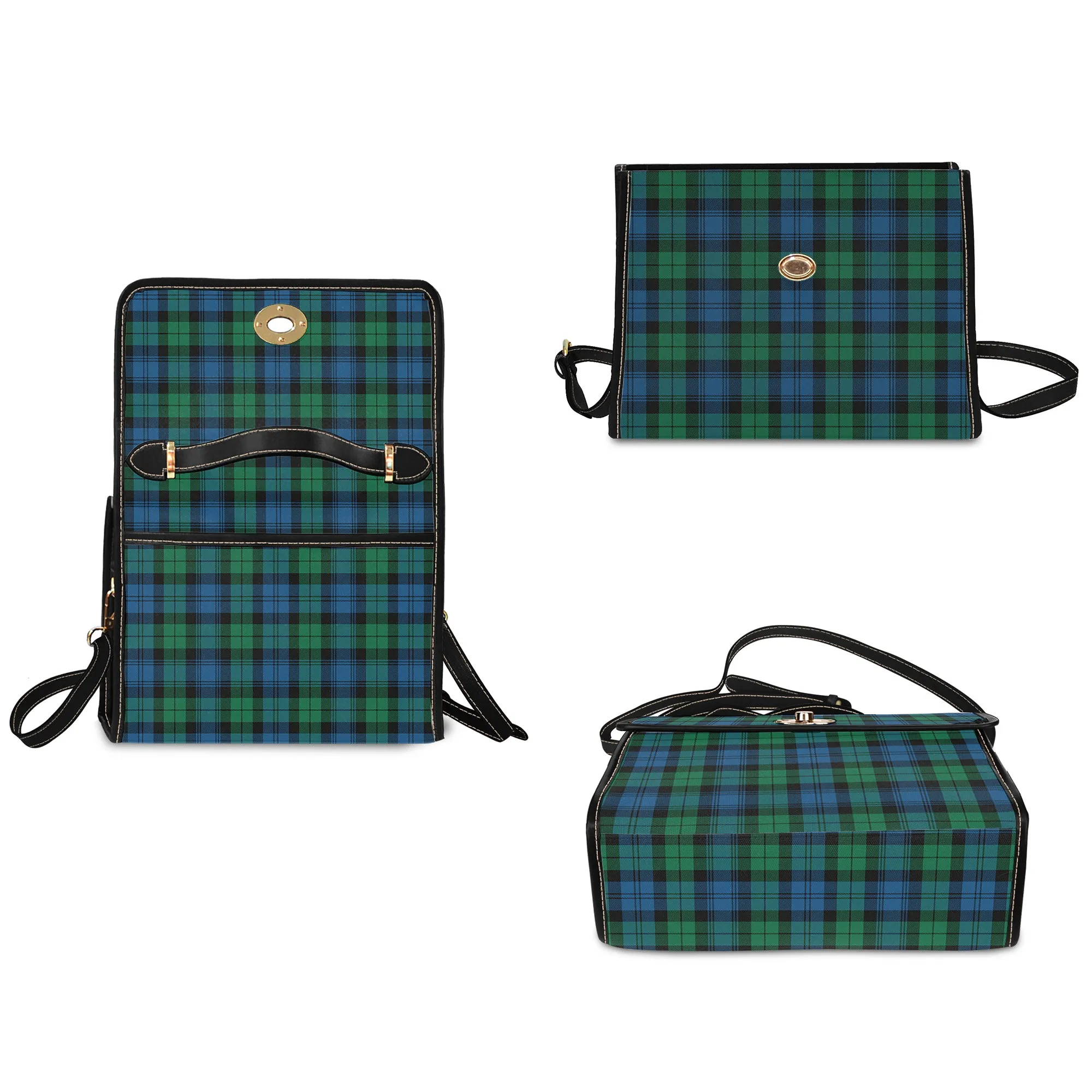 Black Watch Ancient Tartan Waterproof Canvas Bag