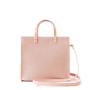 Blush Perforated Leather Petit Tote