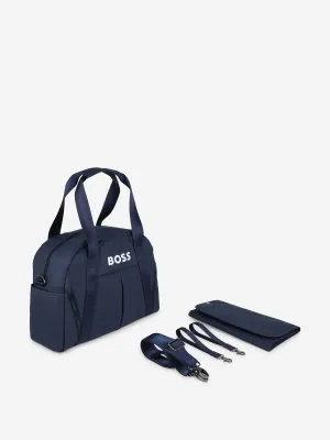 BOSS Baby Logo Changing Bag in Navy (42cm)