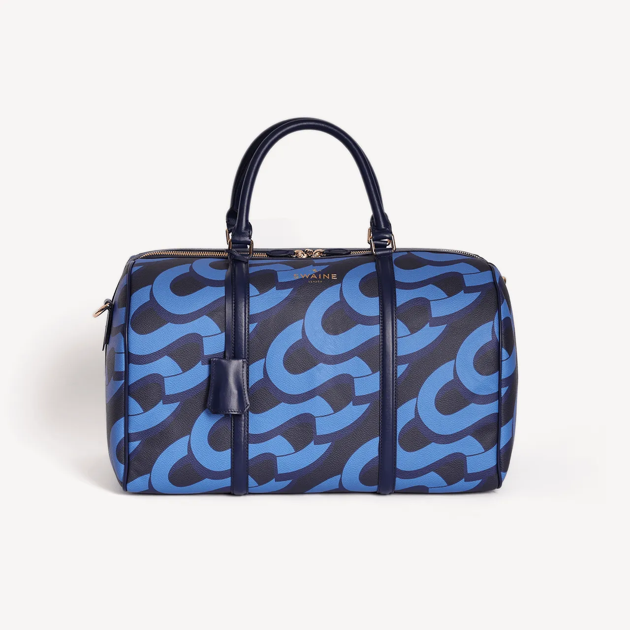 Boston Small Monogram Print - Blue