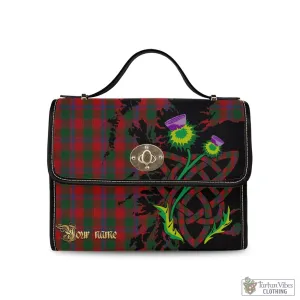 Bruce Old Tartan Waterproof Canvas Bag with Scotland Map and Thistle Celtic Accents