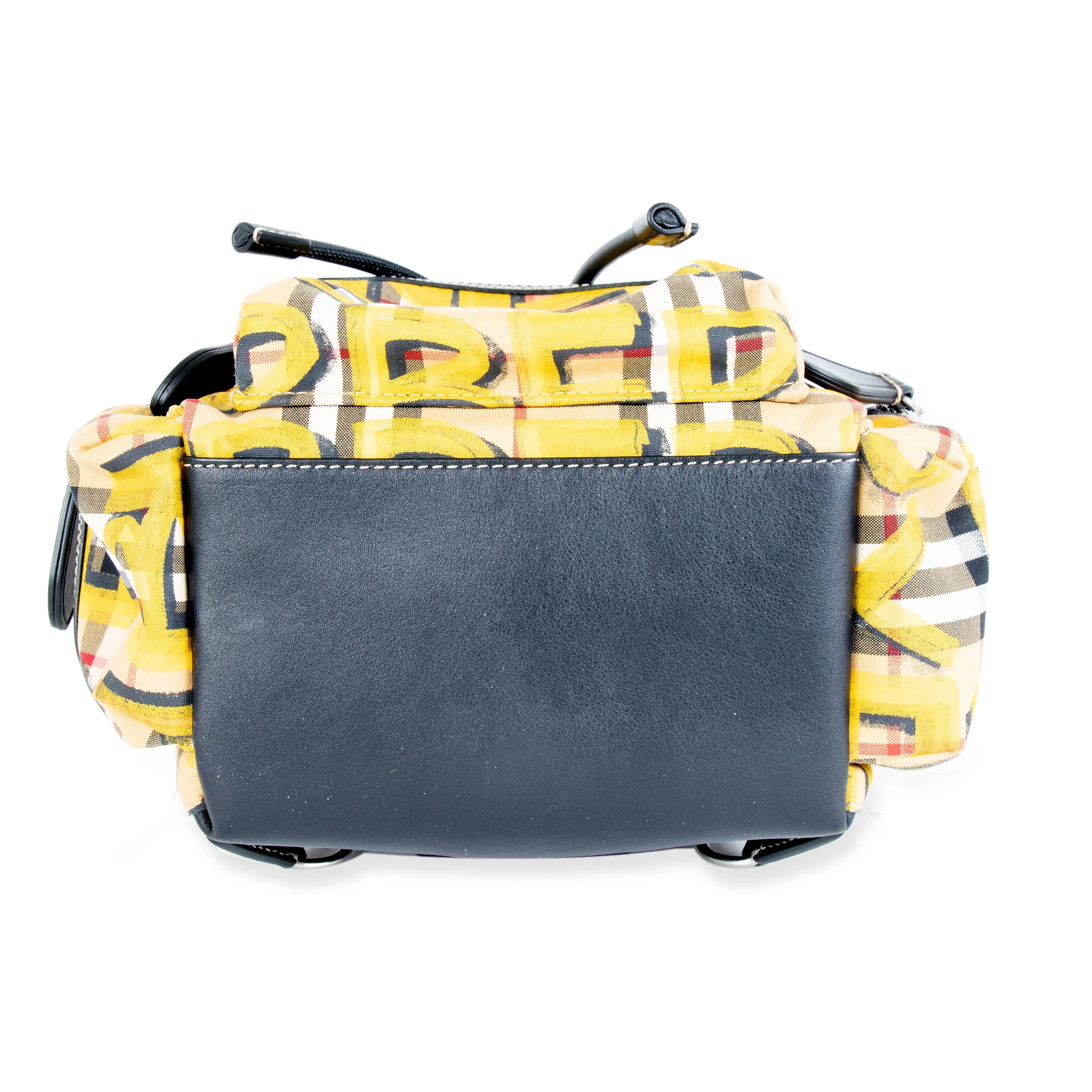 Burberry Yellow Check-Print Graffiti Small Rucksack