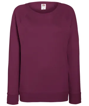 Burgundy - Women's lightweight raglan sweatshirt