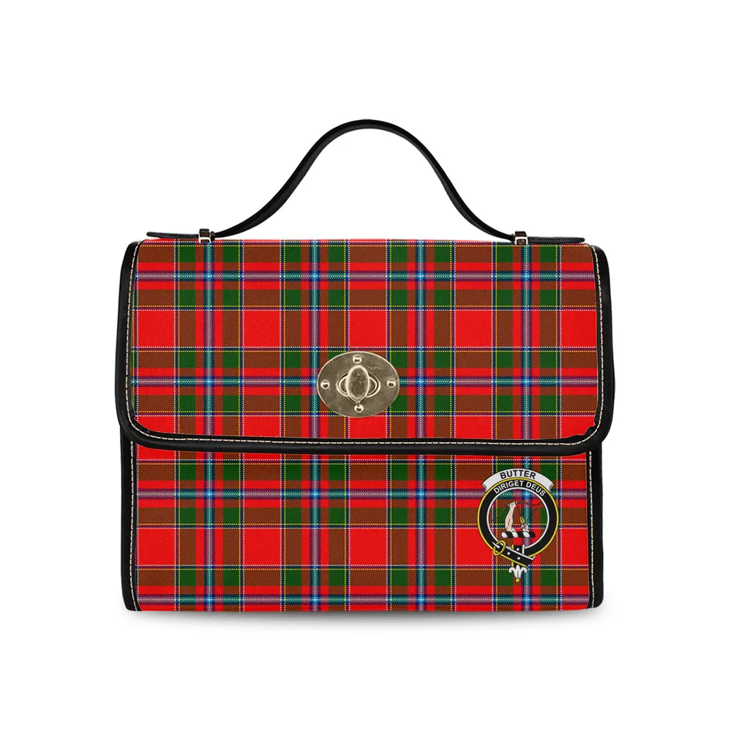 Butter Tartan Waterproof Canvas Bag with Family Crest