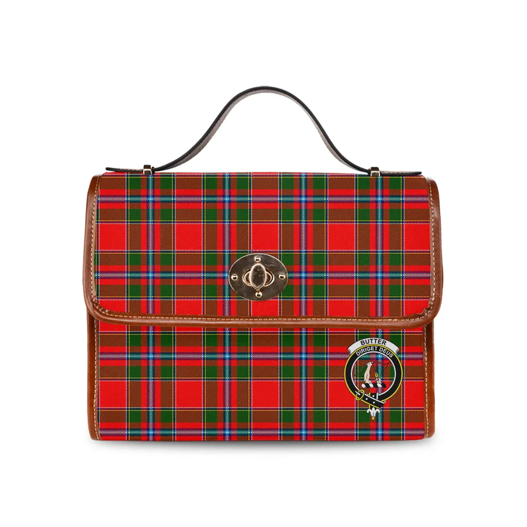 Butter Tartan Waterproof Canvas Bag with Family Crest