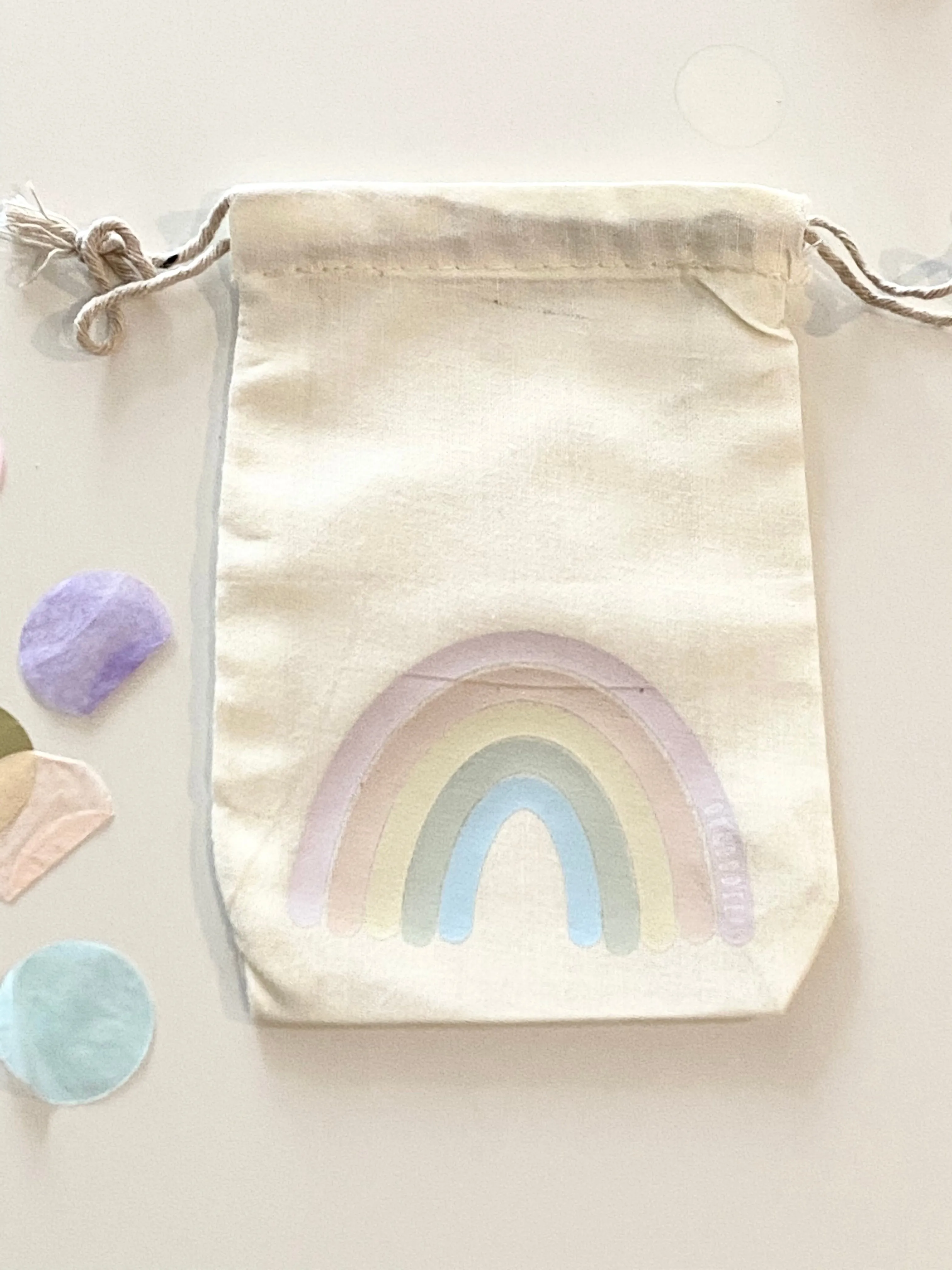 Calico Party Favour Bag - Pastel Rainbow