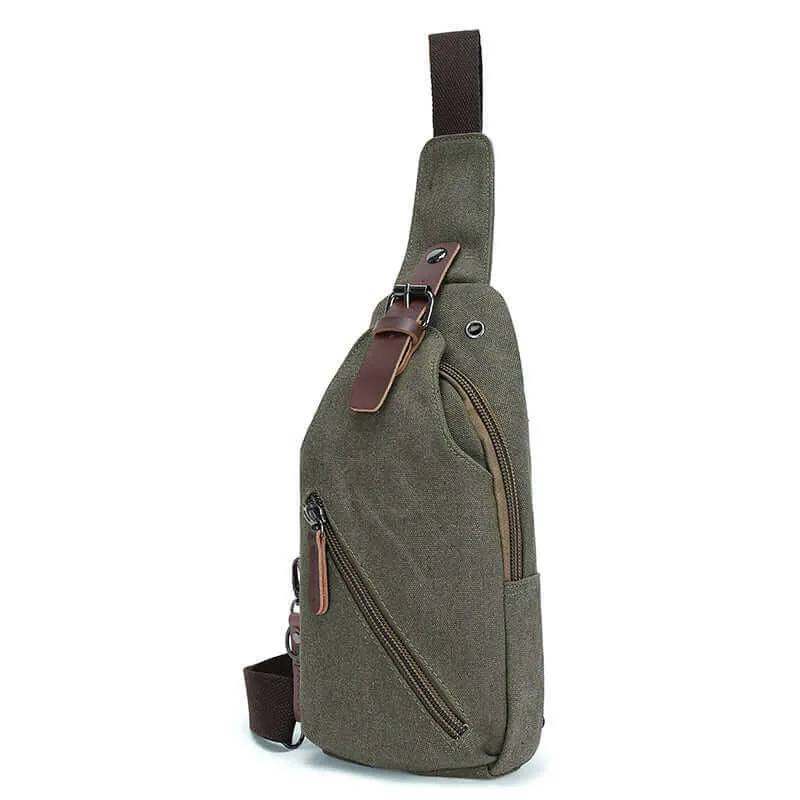 Canvas Chest Bag | Crossbody Sling Bag