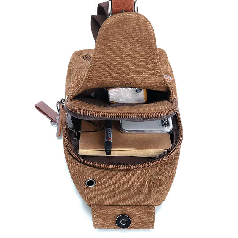 Canvas Chest Bag | Crossbody Sling Bag