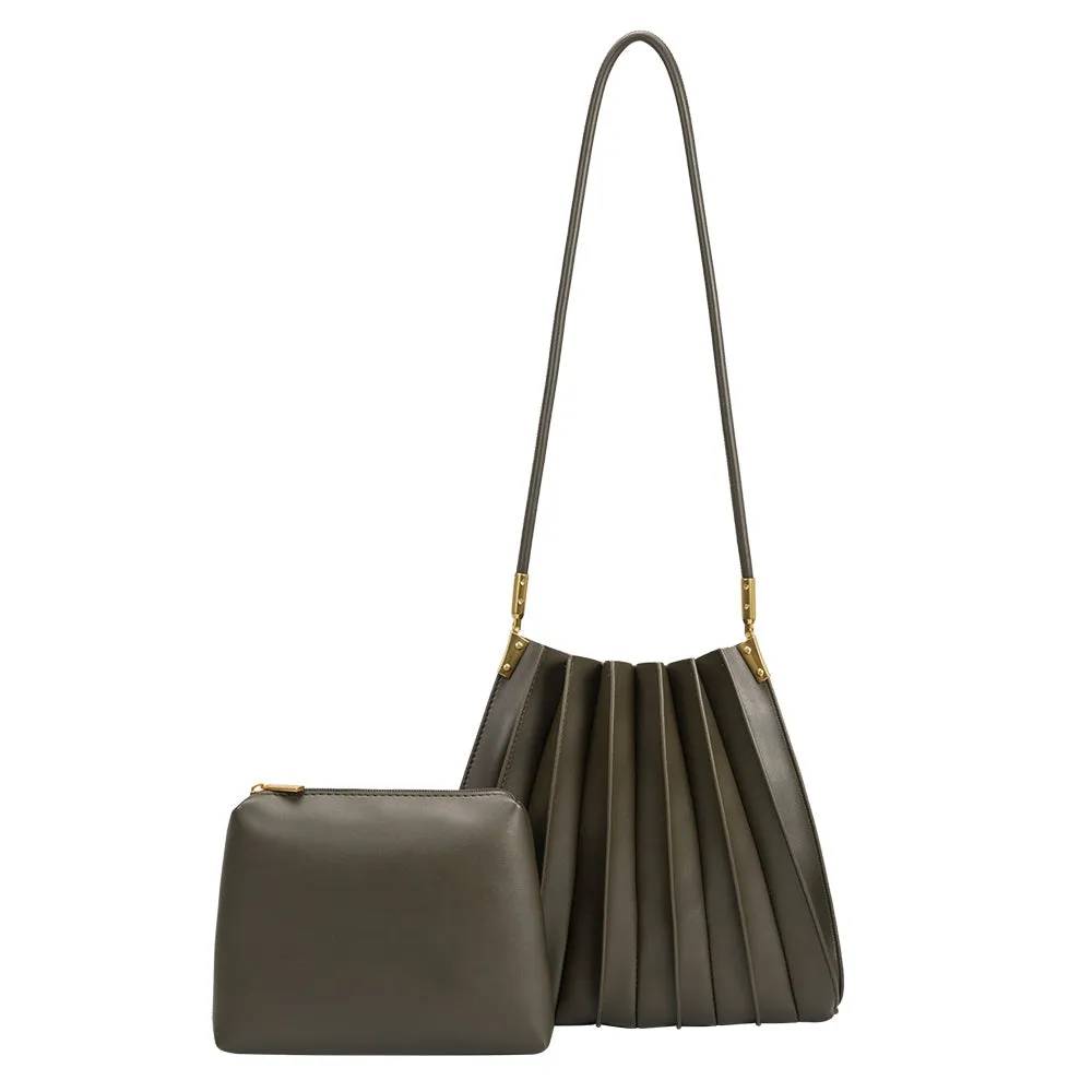 Carrie Pleated Shoulder Bag