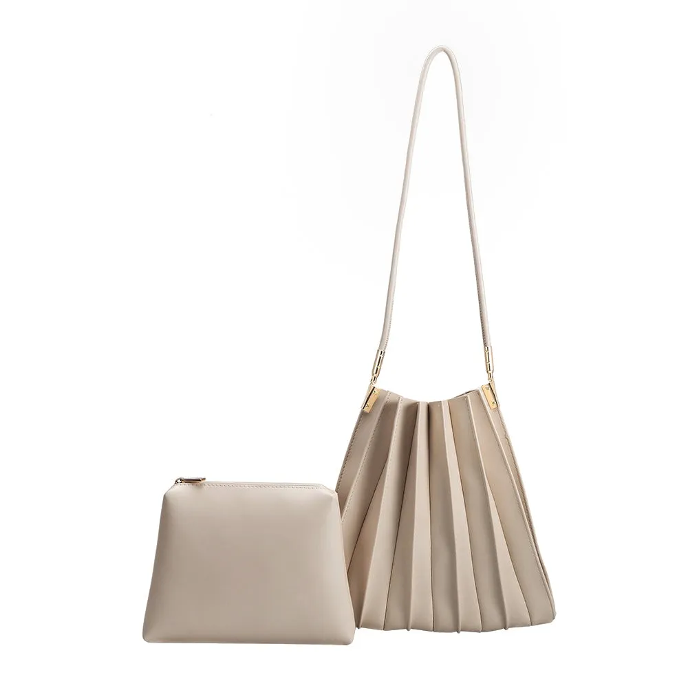 Carrie Pleated Shoulder Bag