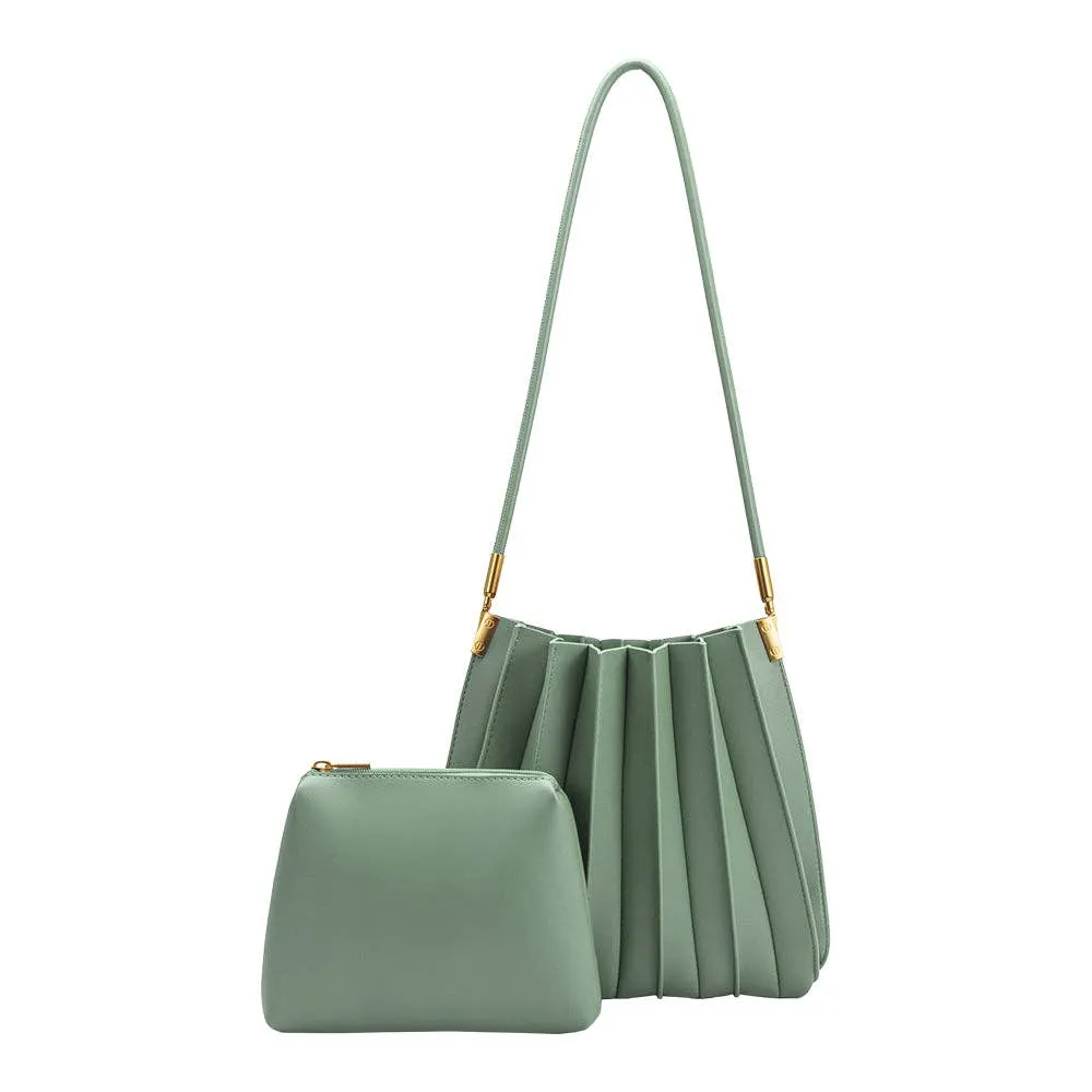 Carrie Pleated Shoulder Bag