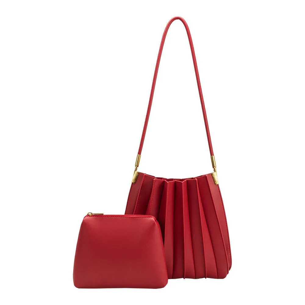 Carrie Pleated Shoulder Bag