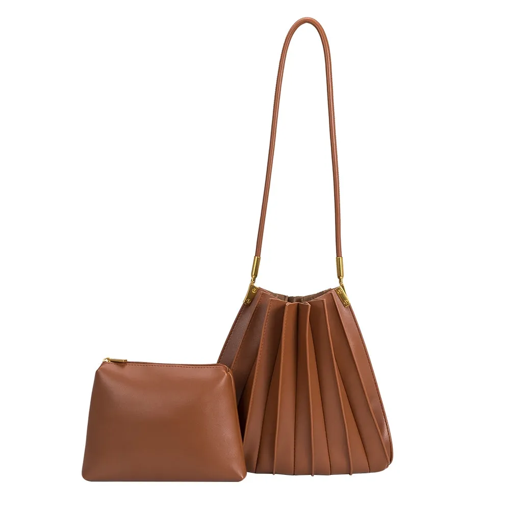 Carrie Pleated Shoulder Bag