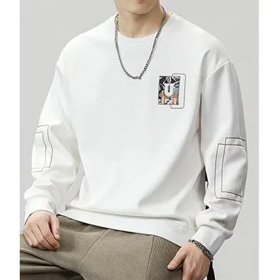 Casual Loose Fit Versatile Crew Neck Sweatshirt