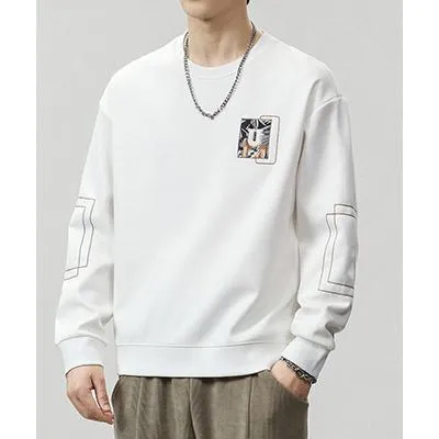 Casual Loose Fit Versatile Crew Neck Sweatshirt