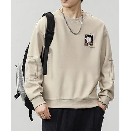 Casual Loose Fit Versatile Crew Neck Sweatshirt