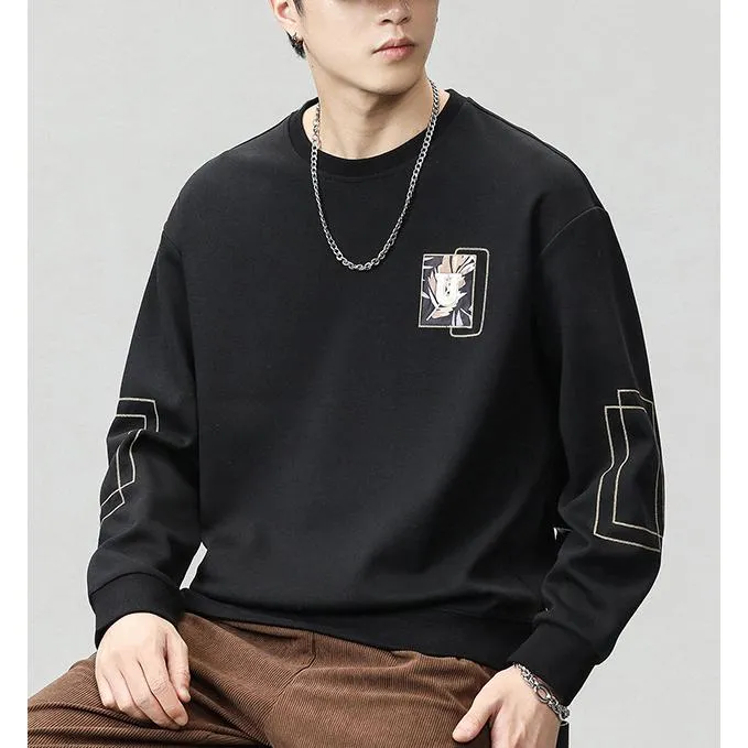 Casual Loose Fit Versatile Crew Neck Sweatshirt