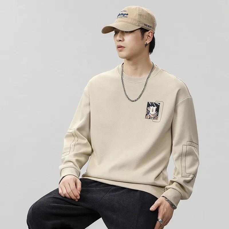 Casual Loose Fit Versatile Crew Neck Sweatshirt