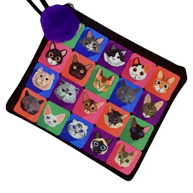 CAT SQUARES CLUTCH - EXCLUSIVE