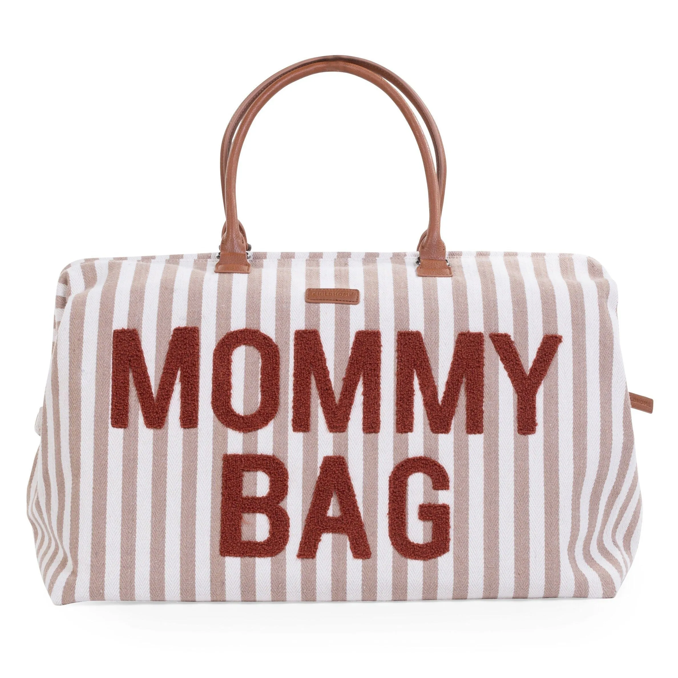 Childhome Weekend Bag Mommy Bag Nursing Bag | Stripes Nude /Terracotta