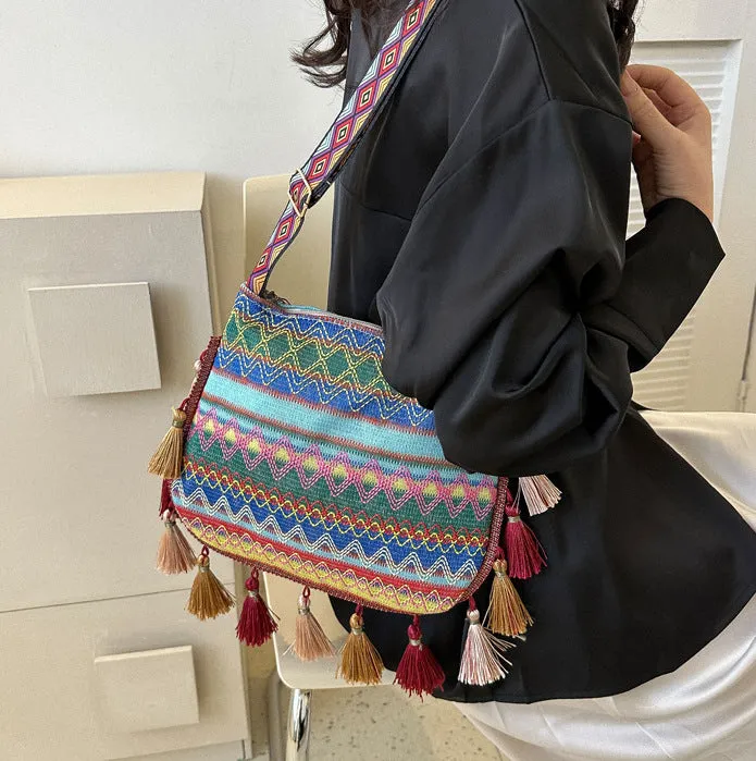 CL1168 - Trendy Retro Crossbody Woven Bag