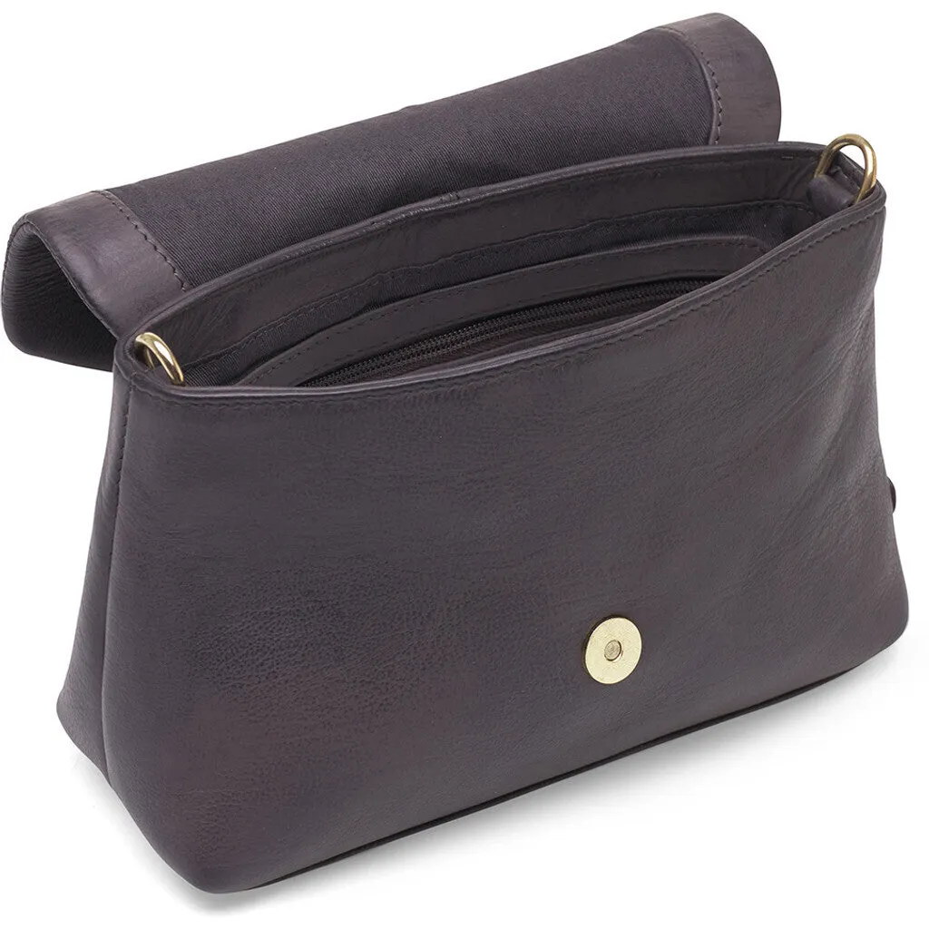 Classic crossover bag in soft leather quality / 16014 - Antracit