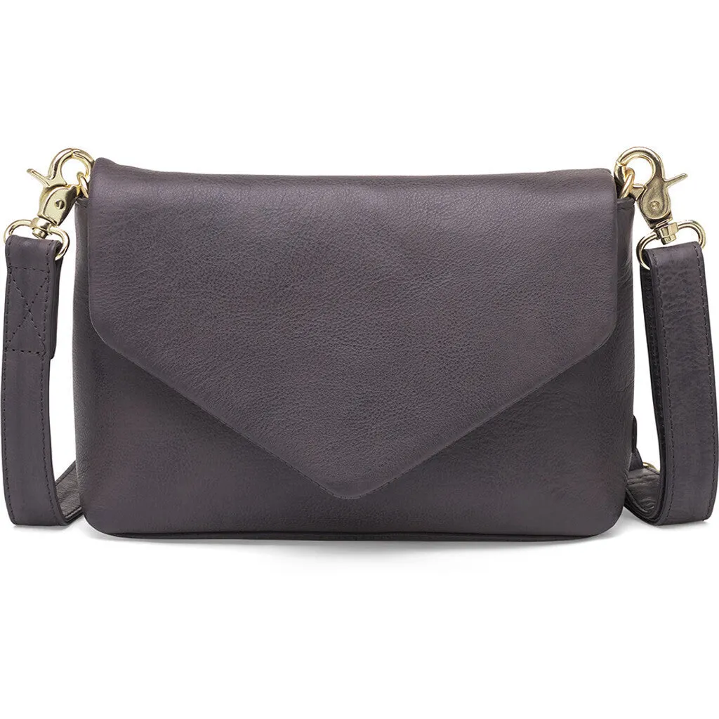 Classic crossover bag in soft leather quality / 16014 - Antracit