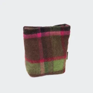 Cloud7: Dog Treat Bag in Plaid Pink